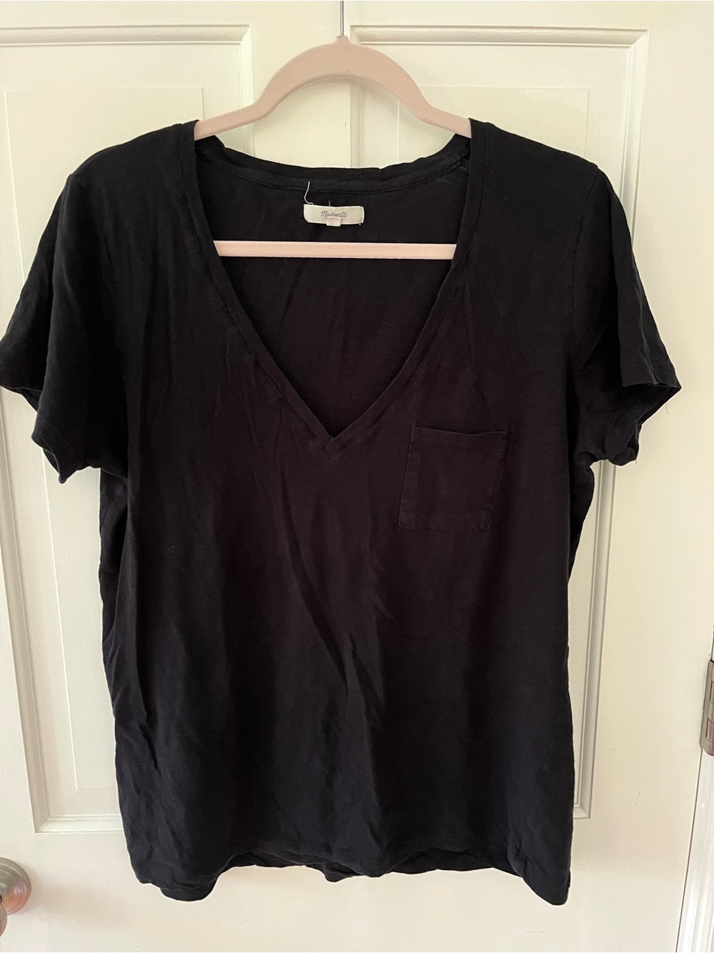 🌟Madewell Black VNeck Tshirt Size Large